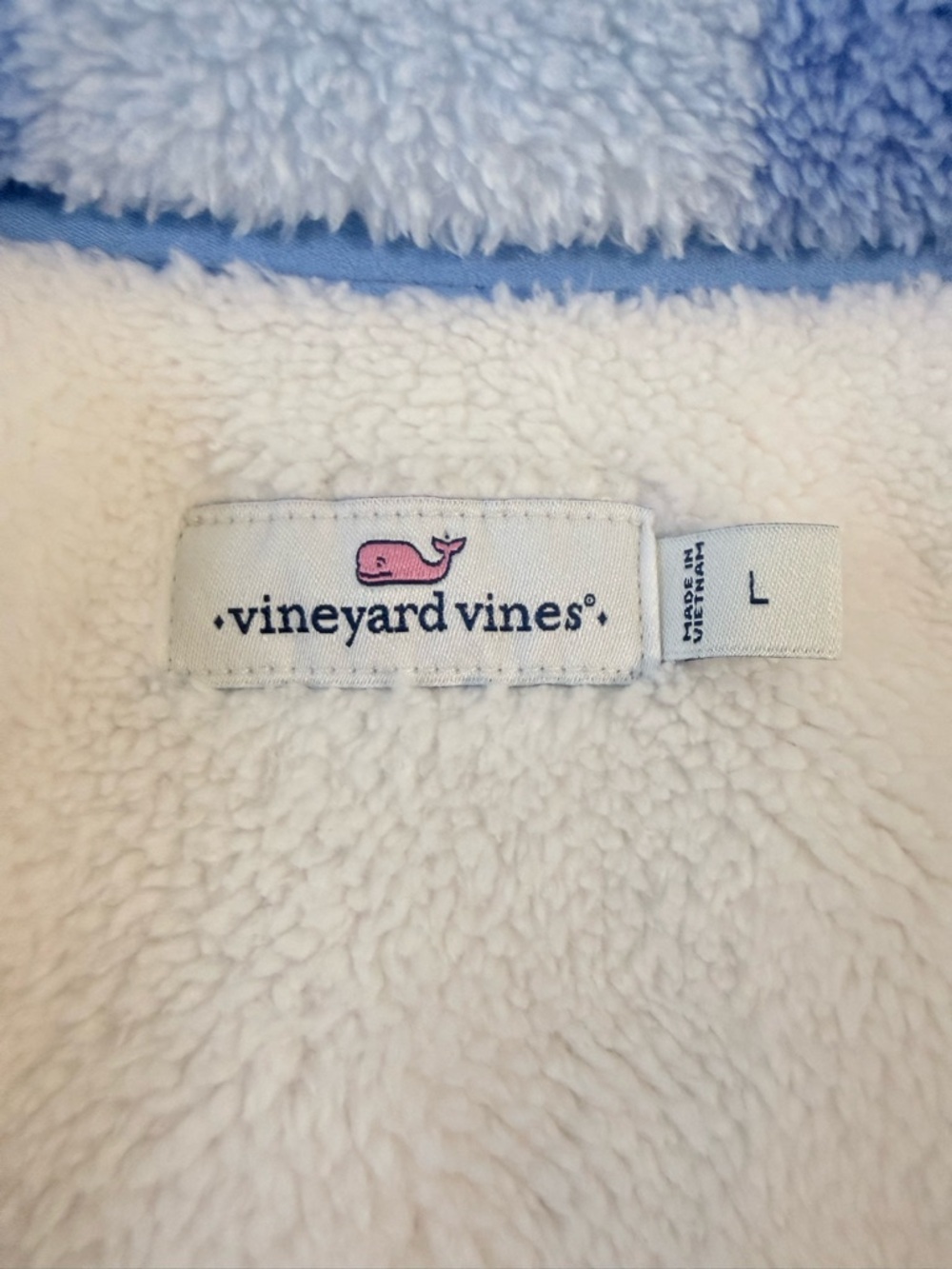 Vineyard Vines Fleece 3/4 Pullover Size L - Picture 5 of 7